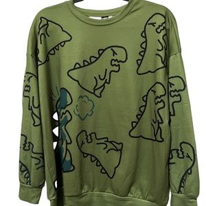 Womens dinosaur sweater size L
